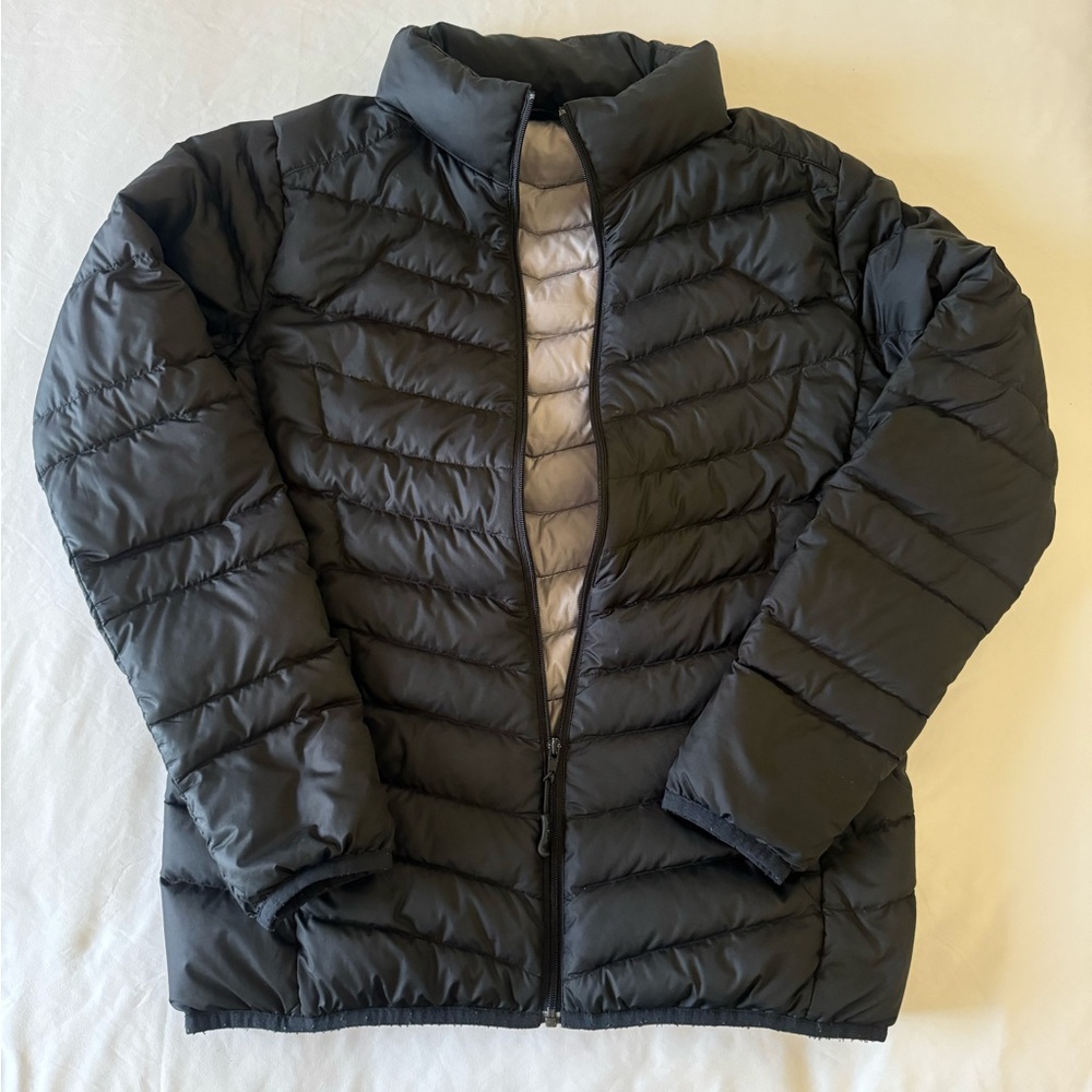 Lapasa Black Packable Down Fill Puffer Jacket Full Zip Womens Size M